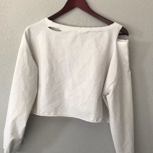 Forever 21 Tops - Forever 21 distressed cropped sweatshirt Forever 21 Tops - Forever 21 distressed cropped sweatshirt